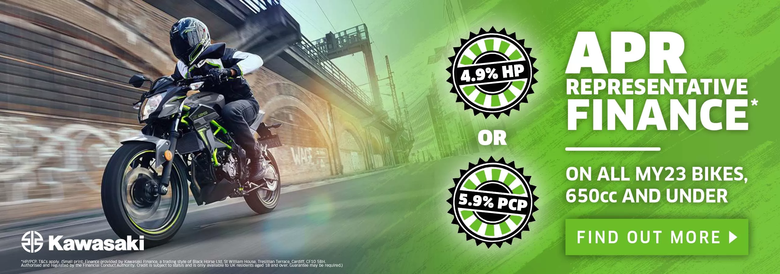New finance offer available with selected MY23 Kawasaki motorcycles